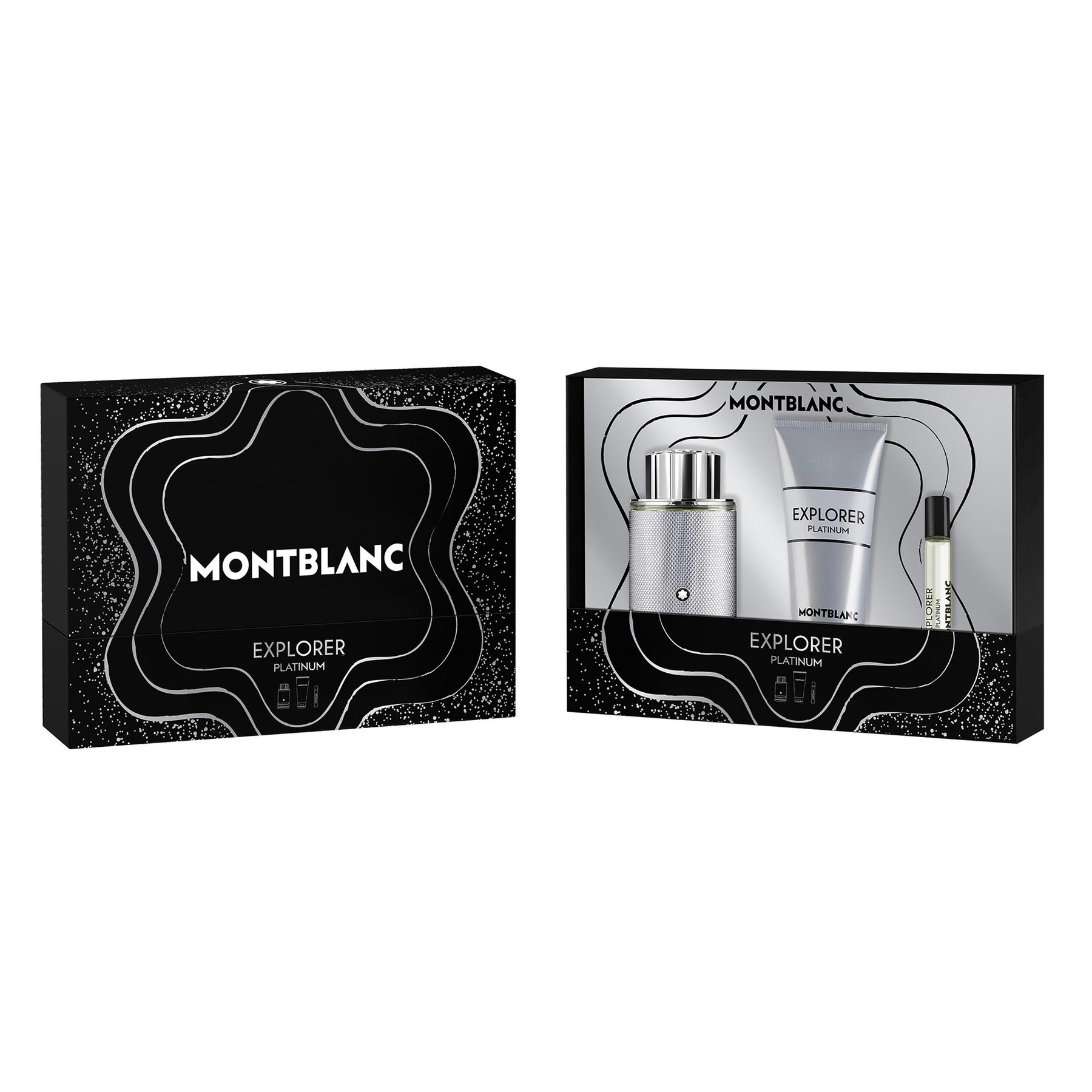 Montblanc Perfume Explorer Platinum, FR M, Eau de parfum, 100 ml, set with 7.5 ml perfume and 100 ml shower gel, men’s