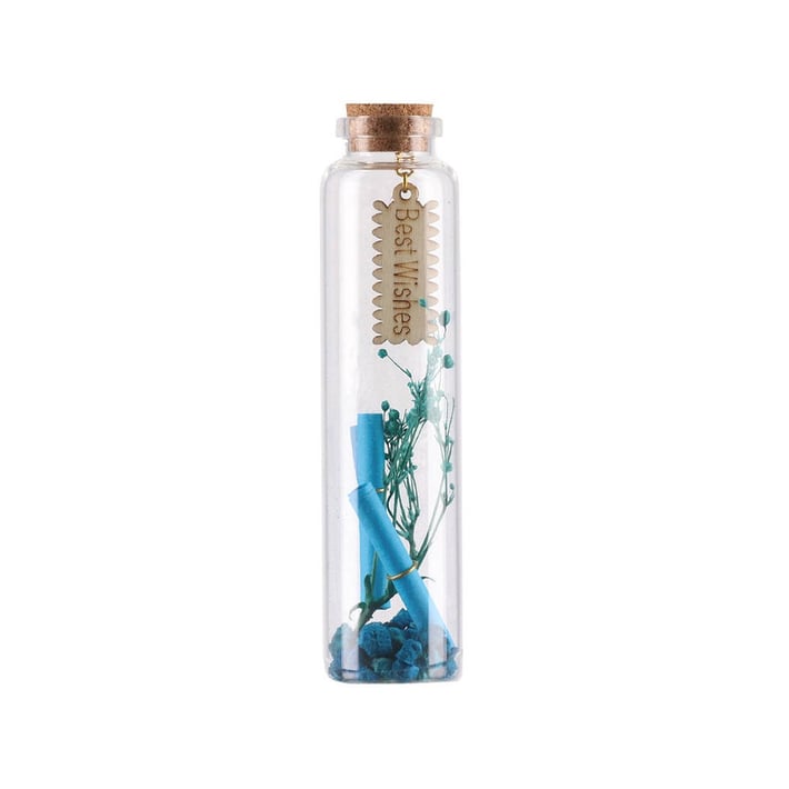 Takk Elixir Bottle with Flower, glass, assorted, 1 pc