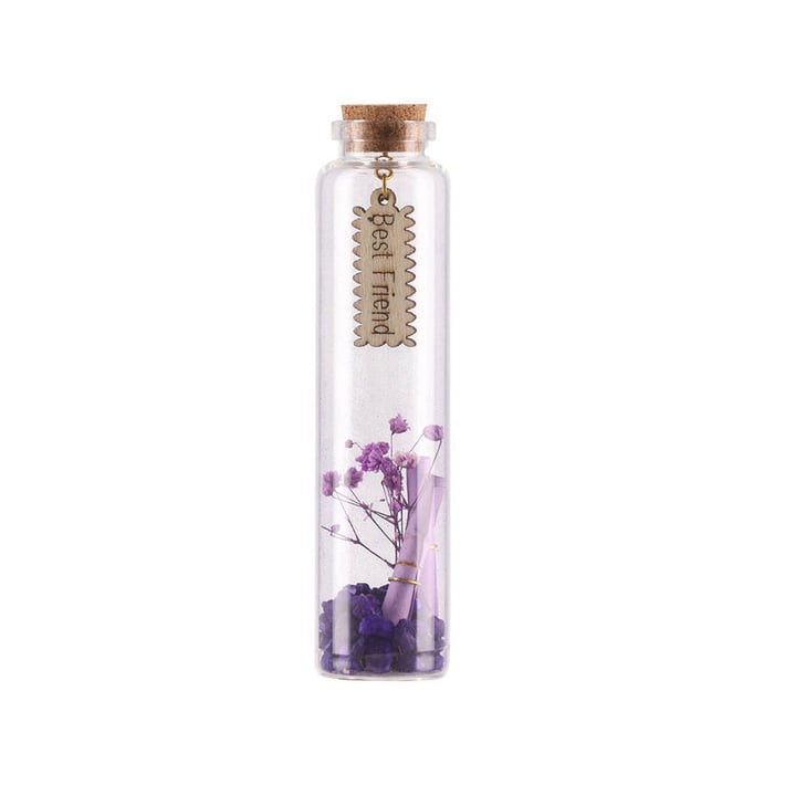 Takk Elixir Bottle with Flower, glass, assorted, 1 pc