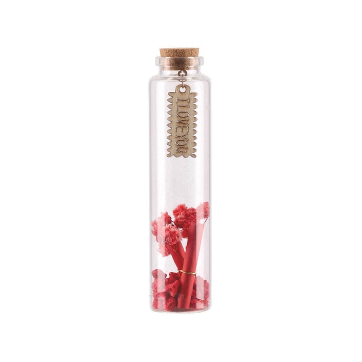 Takk Elixir Bottle with Flower, glass, assorted, 1 pc