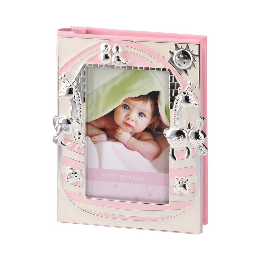 Takk Stills Photo Album with metal frame, 9 x 13 cm, pink