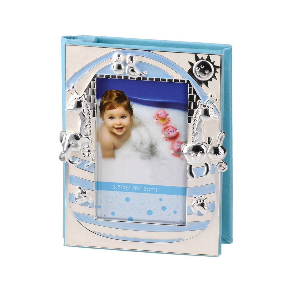 Takk Stills Photo Album with metal frame, 9 x 13 cm, blue