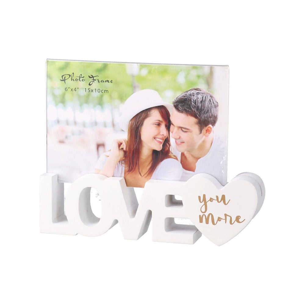 Takk Woody Photo Frame, Love You More, 10 x 15 cm