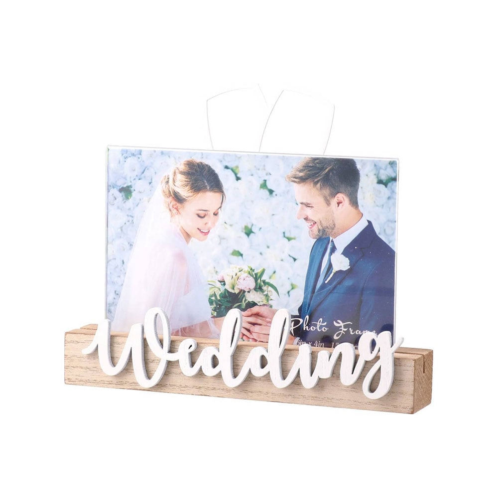 Takk Woody Photo Frame, Wedding, 10 x 15 cm