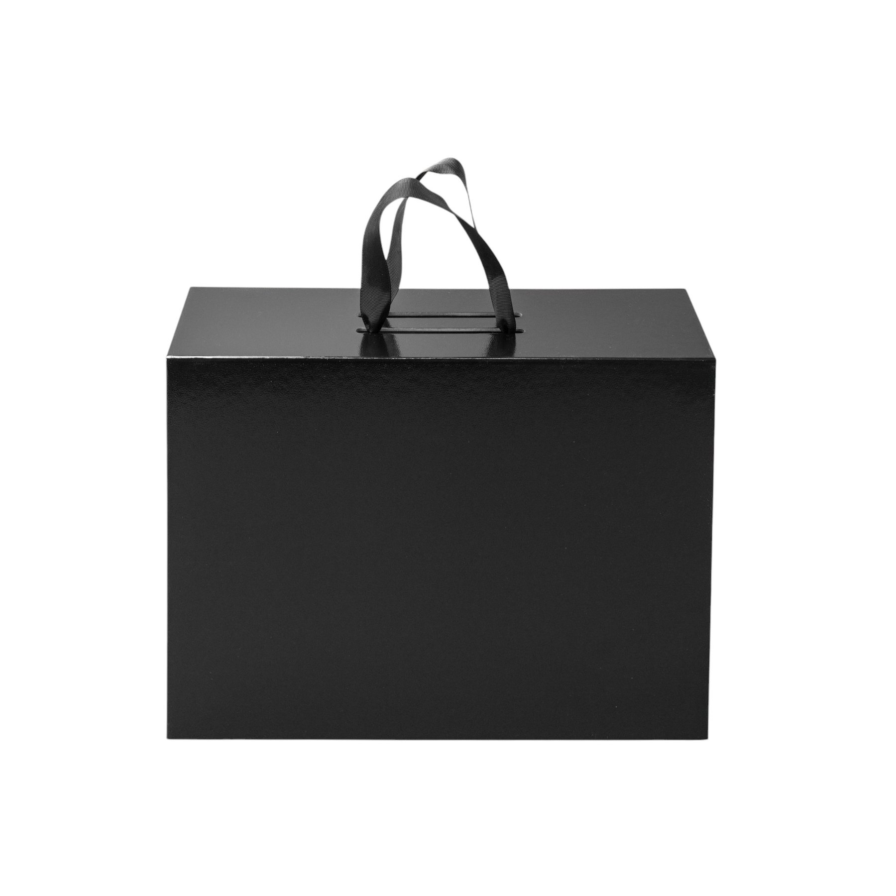 Office 1 Box Handle, foldable, 38 x 28 x 13.5 cm, with handles, black