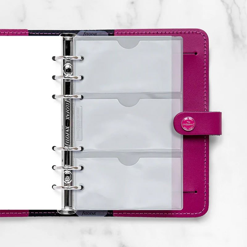 Filofax Business card pocket Personal, double-sided, transparent
