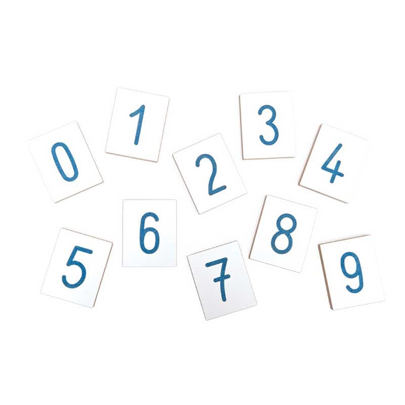 Nowa Szkola Tactile number tiles, 0 to 9, 10 pieces