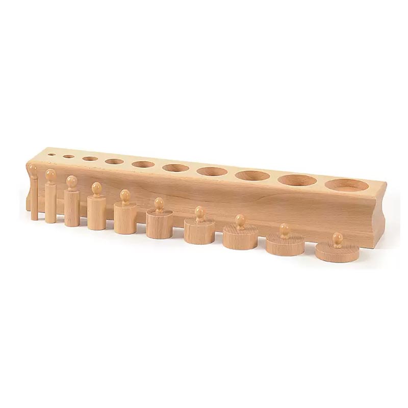 Montessori set Nowa Szkola Cylinder Blocks, with knobs, wooden