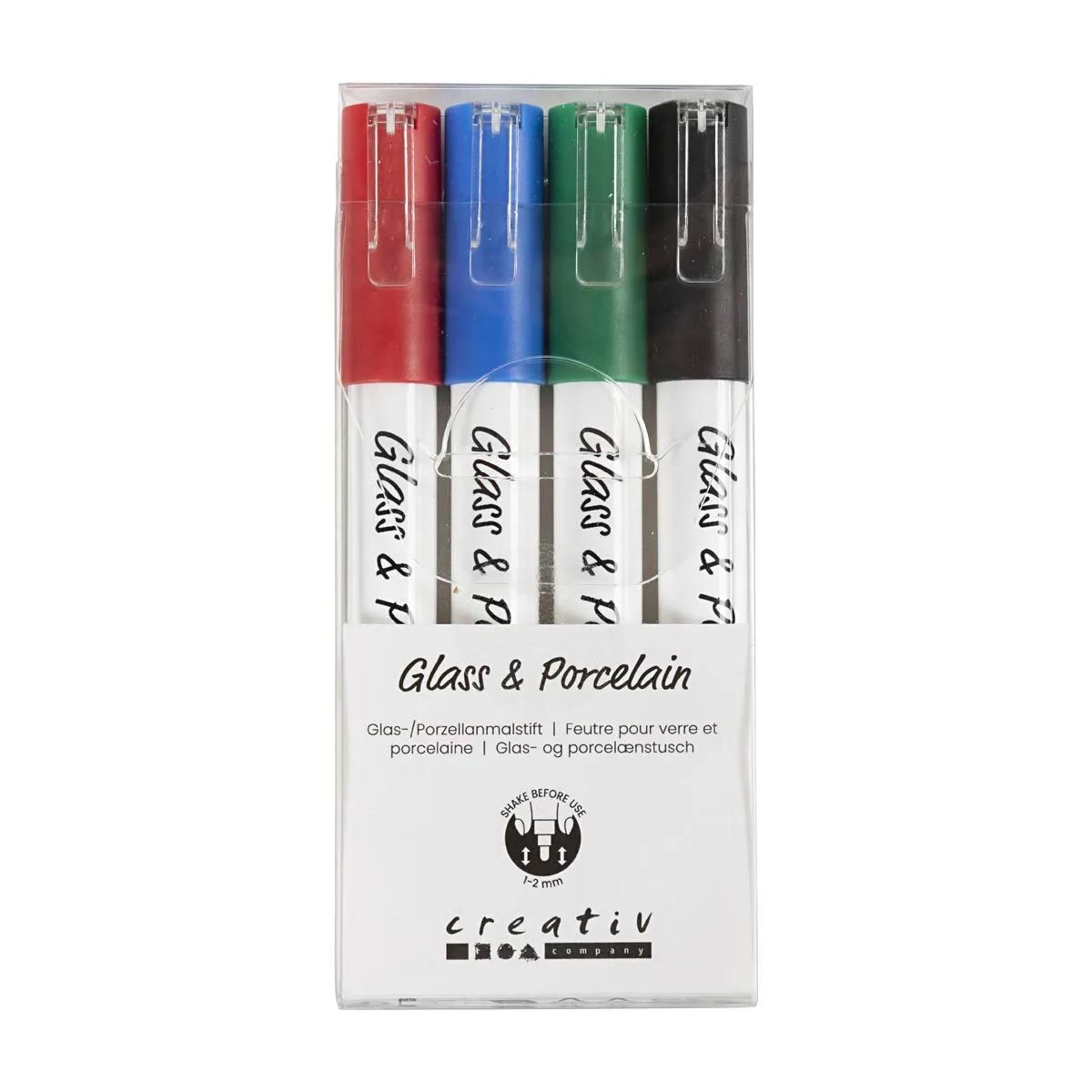 Paints and markers for glass and porcelain