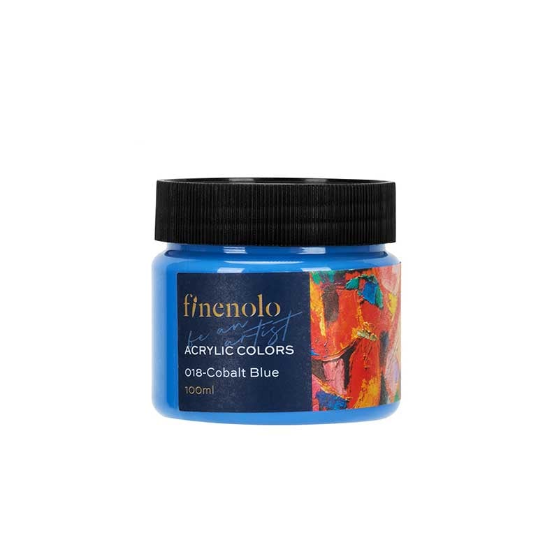 Deli Acrylic paint Finenolo, jar, 100 ml, cobalt blue