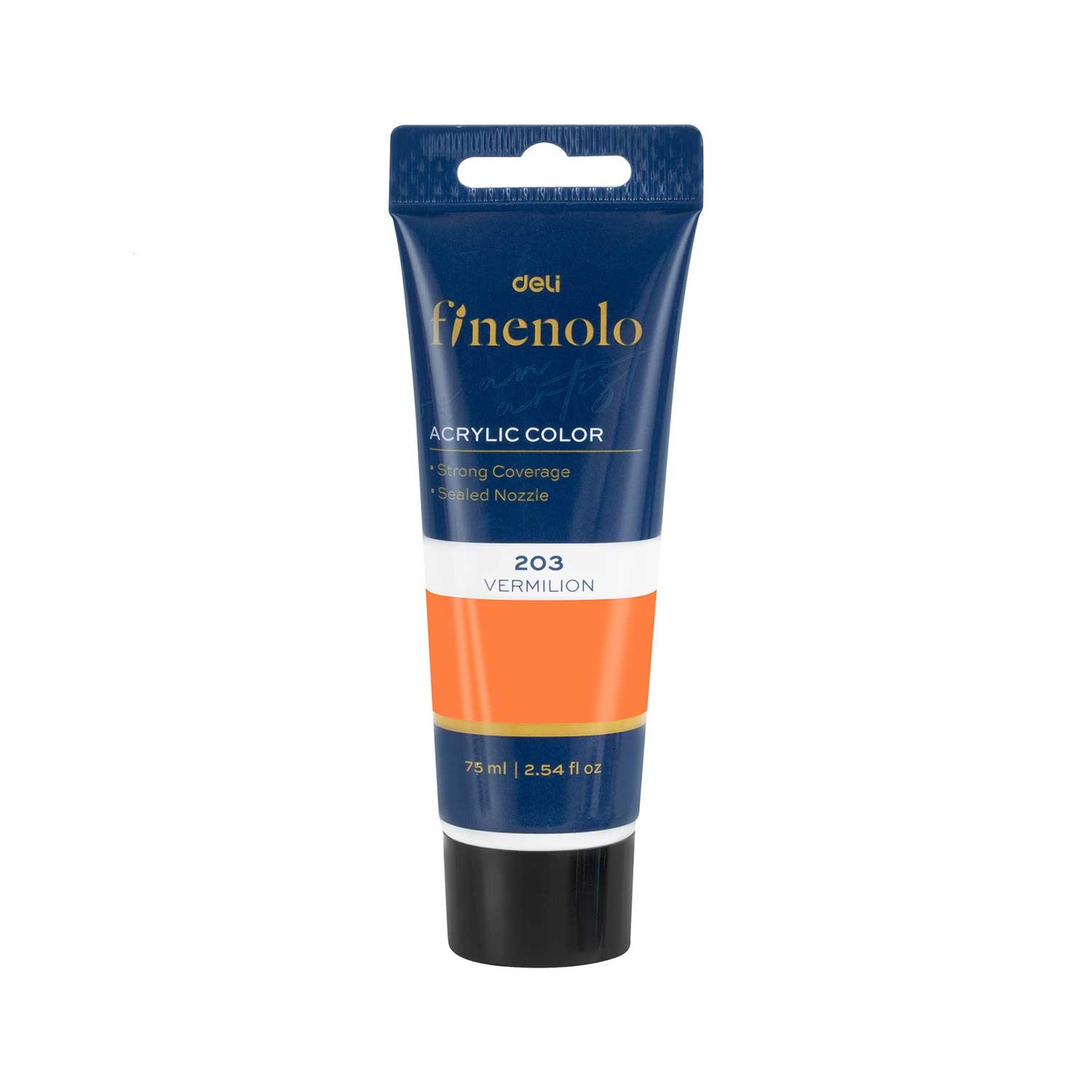Deli Acrylic Paint Finenolo, tube, 75 ml, vermilion