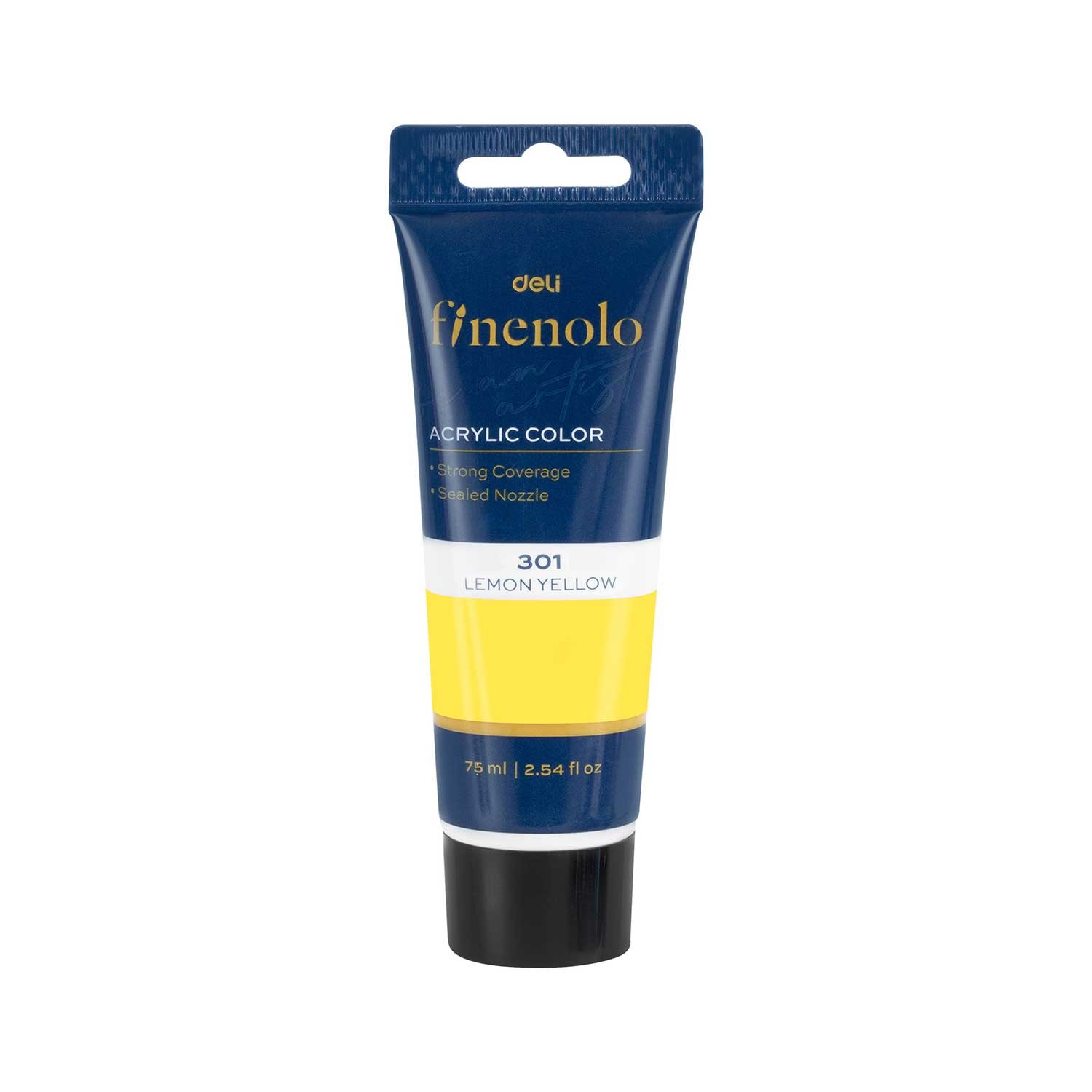 Deli Acrylic Paint Finenolo, tube, 75 ml, lemon yellow