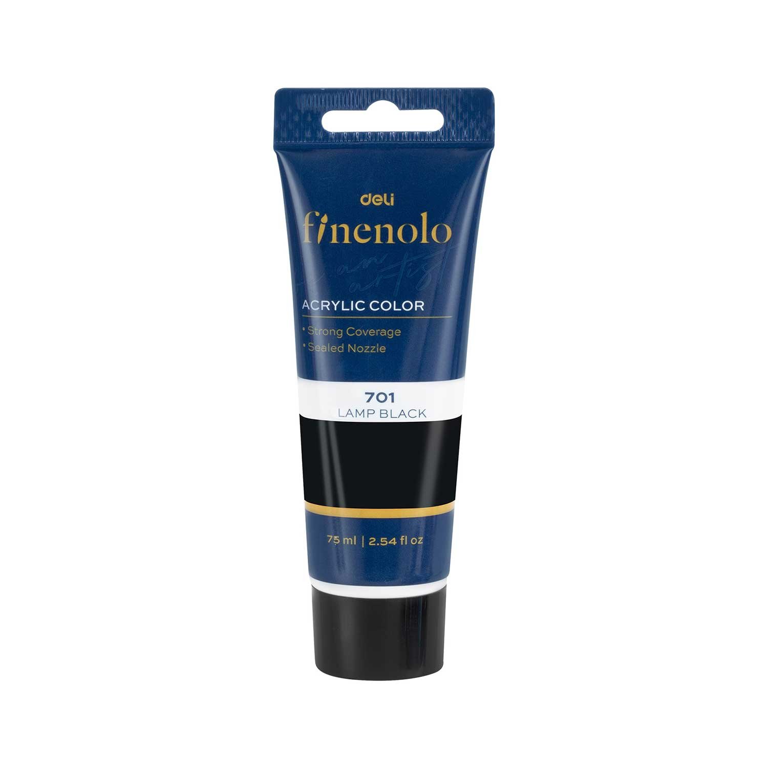 Deli Acrylic paint Finenolo, tube, 75 ml, black