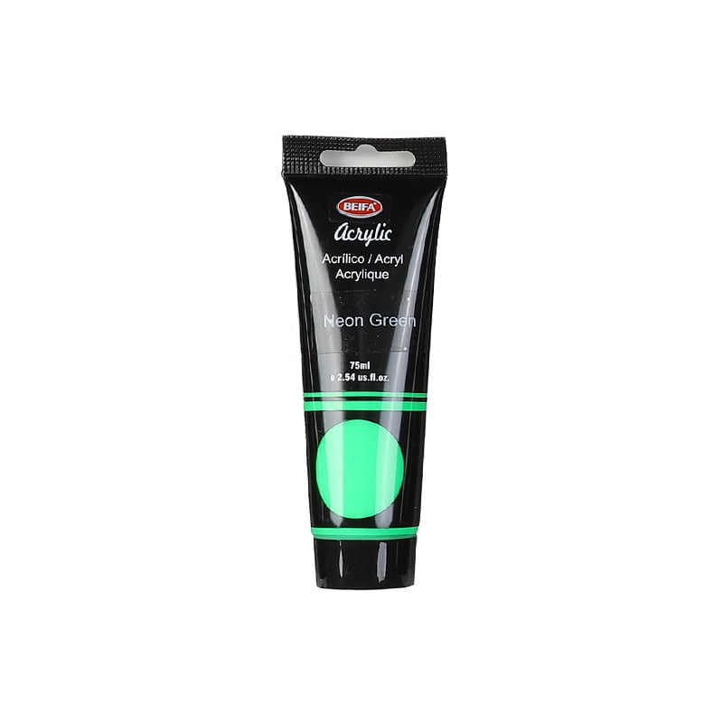 Beifa Acrylic paint, in tube, 75 ml, neon green
