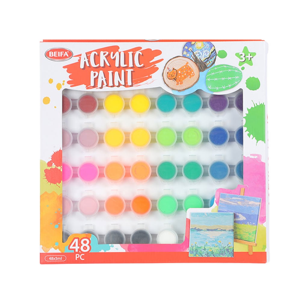 BEIFA DD121 PAINTS ACRYLIC 48 COLORS X 5ML
