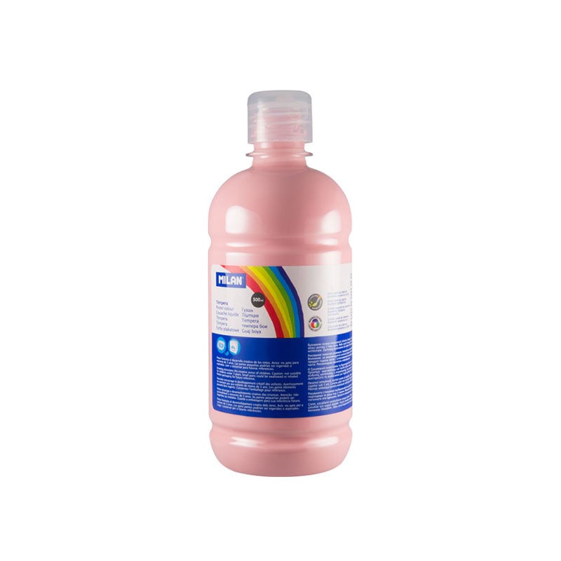 Milan Tempera Paint, bottle, pale pink, 500 ml, set of 6