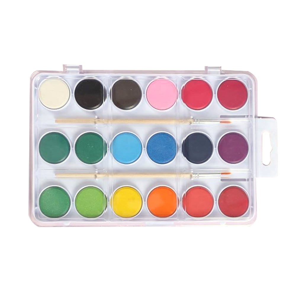 BEIFA DD13 PAINTS WATERCOLORS 18 COLORS C 2 BRUSHES
