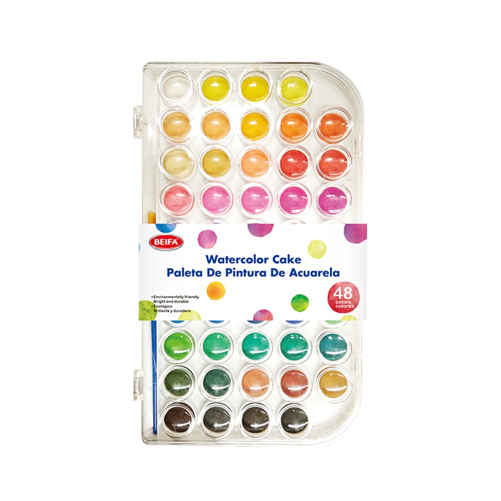 BEIFA DD14 PAINTS WATERCOLORS 48 COLORS WITH BRUSH
