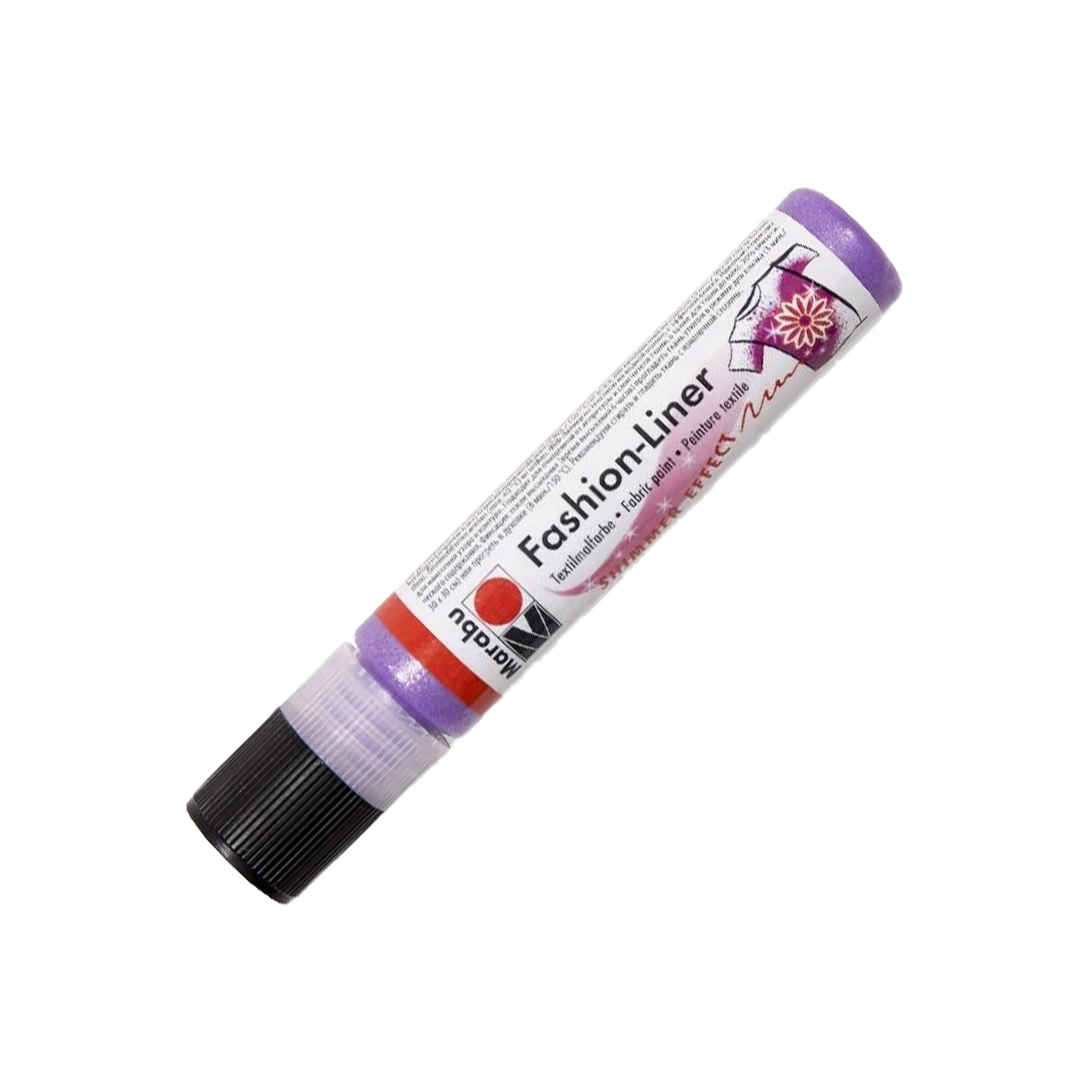 Marabu Textile contour Fashion Liner, No.596, purple glitter, 25 ml