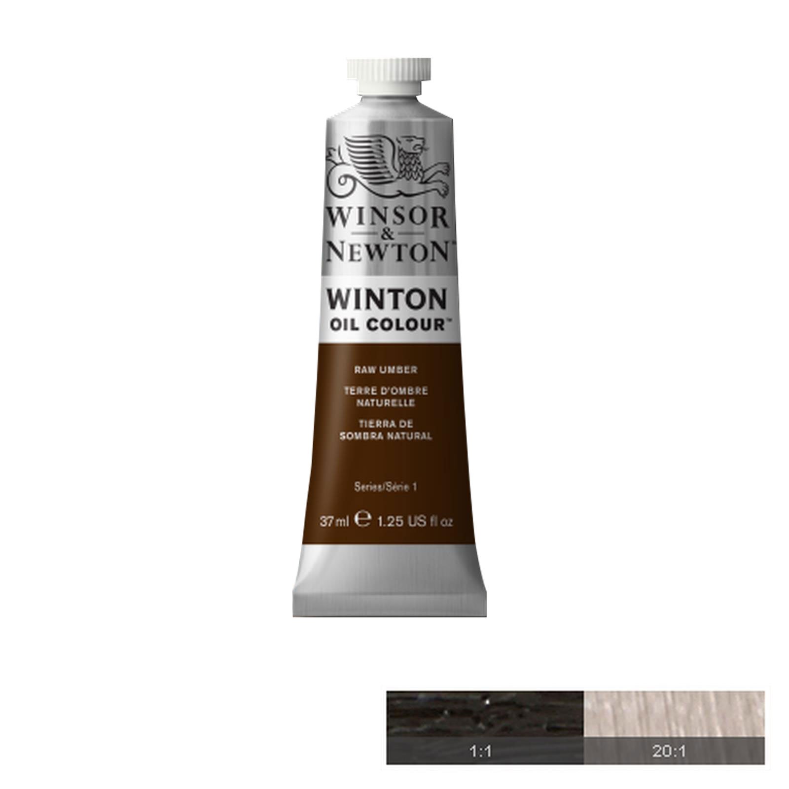 Winton Oil Paint, Raw Umber, 37 ml