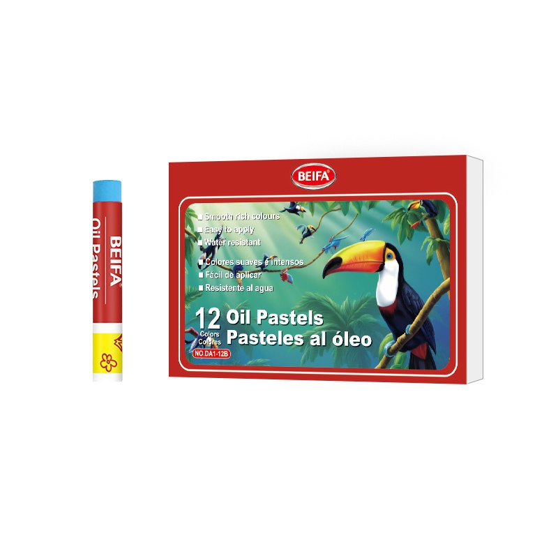Beifa oil pastels DA1-12B, round, 12 colours