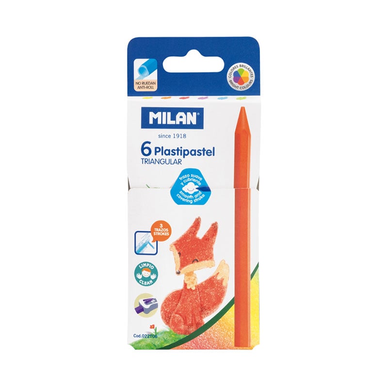 Milan Triangular pastels, 6 colors