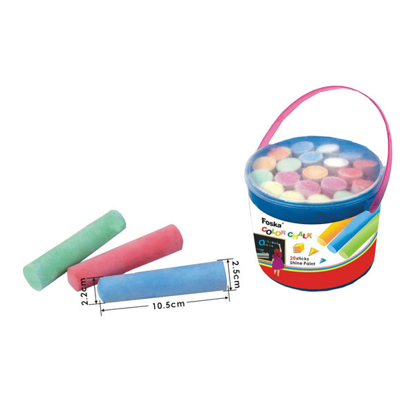 Foska Chalk, Assorted, in Bucket, 20 pcs
