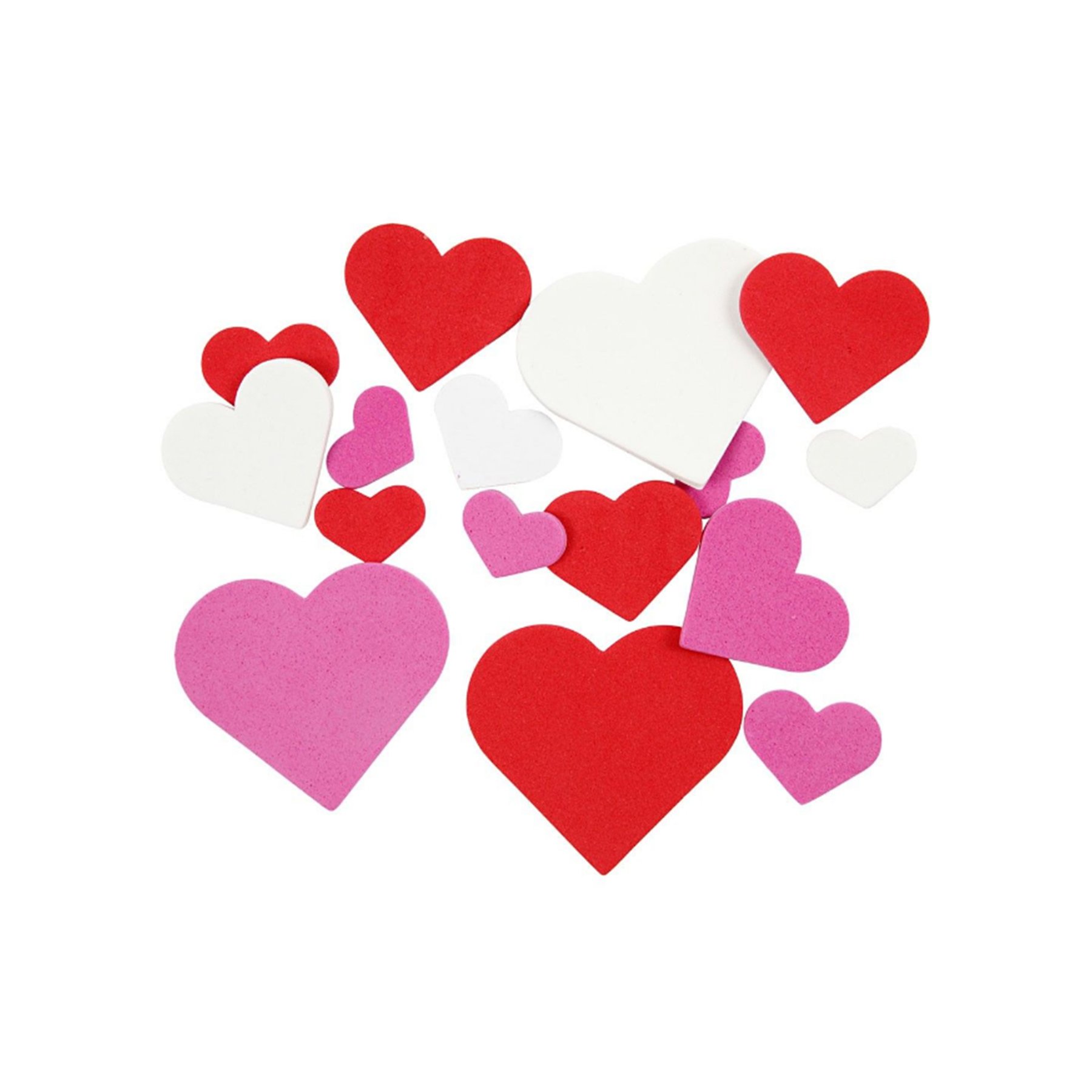 Creativ Company EVA hearts, 20–50 mm, 4 colors, 200 pcs