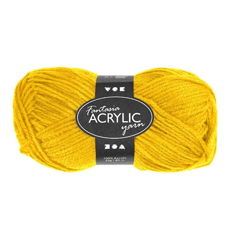 Creativ Company Yarn, 50 g, yellow