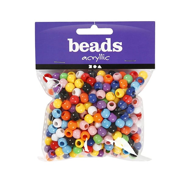 Creativ Company Beads, plastic, coloured, 70 g