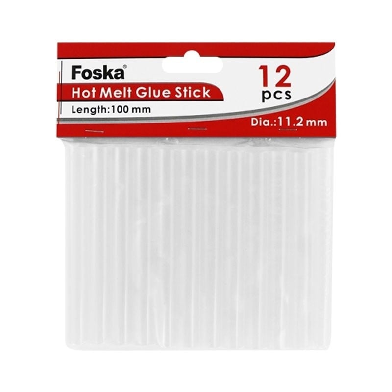 Foska Hot glue sticks, 10 cm, O 11.2 mm, 12 pcs