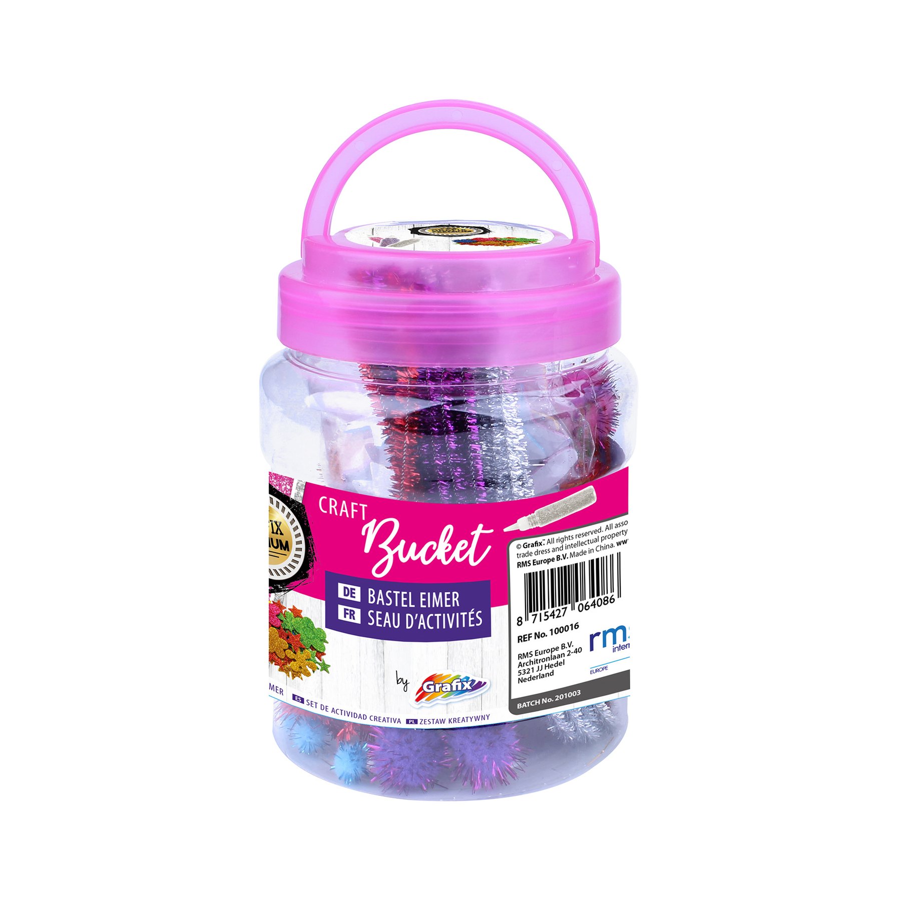 Moxy Creative set, in bucket, pink