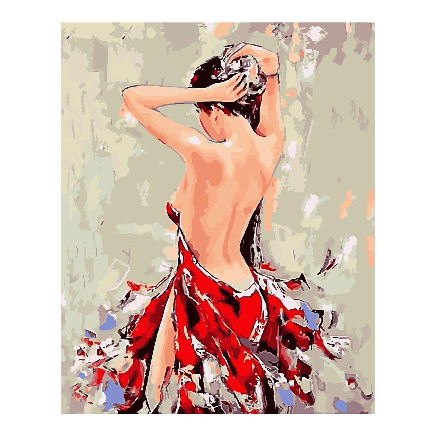 Foska Paint by Numbers Set Woman, 40 x 50 cm