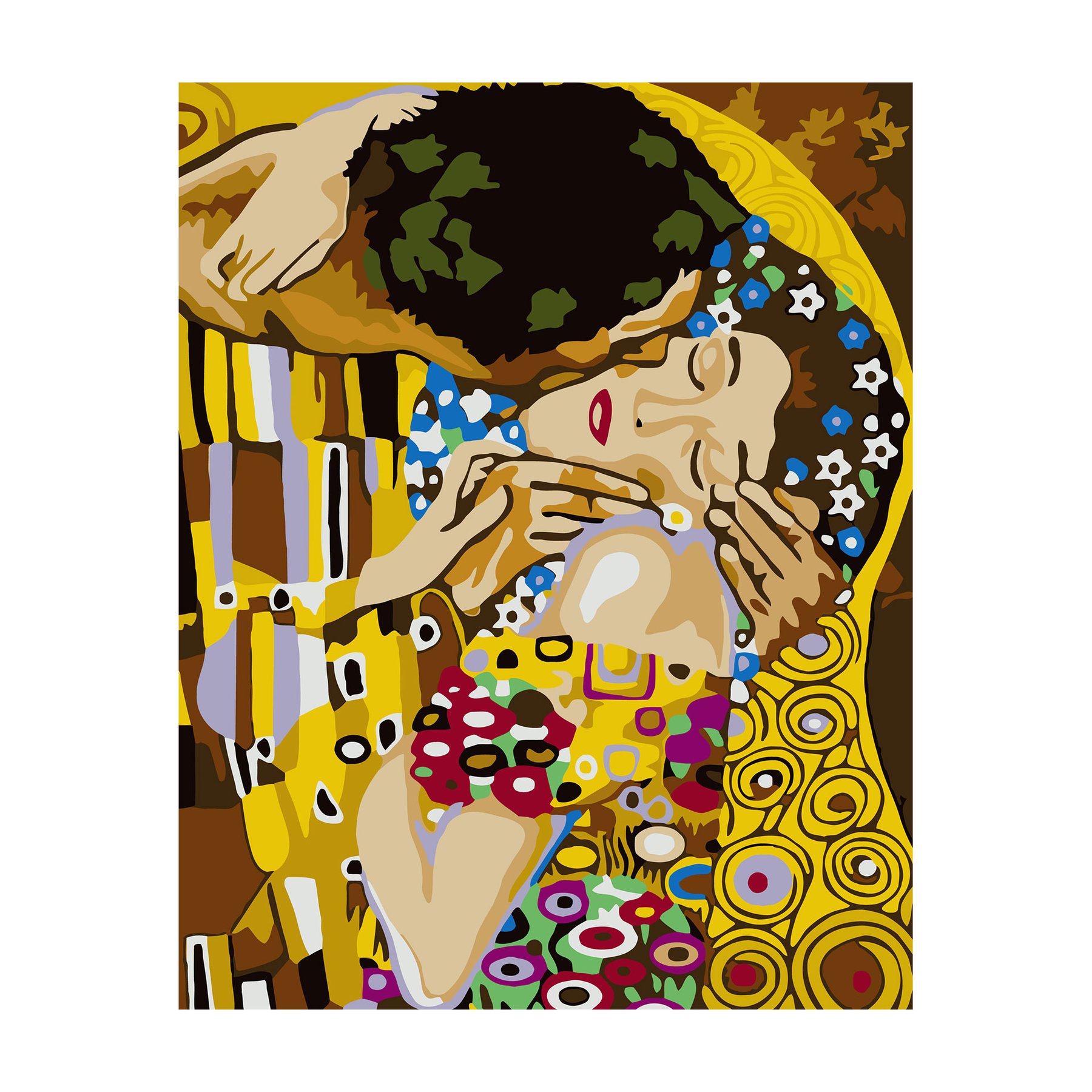 Foska Paint-by-numbers set Kiss, 40 x 50 cm
