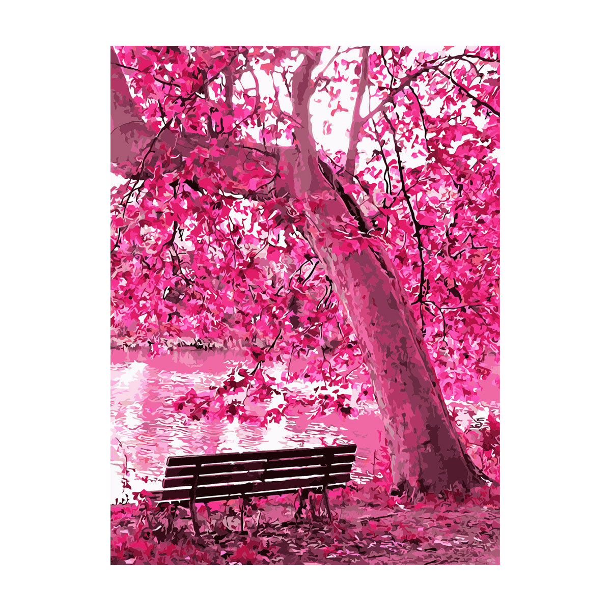 Foska Paint by numbers set Pink Autumn, 40 x 50 cm