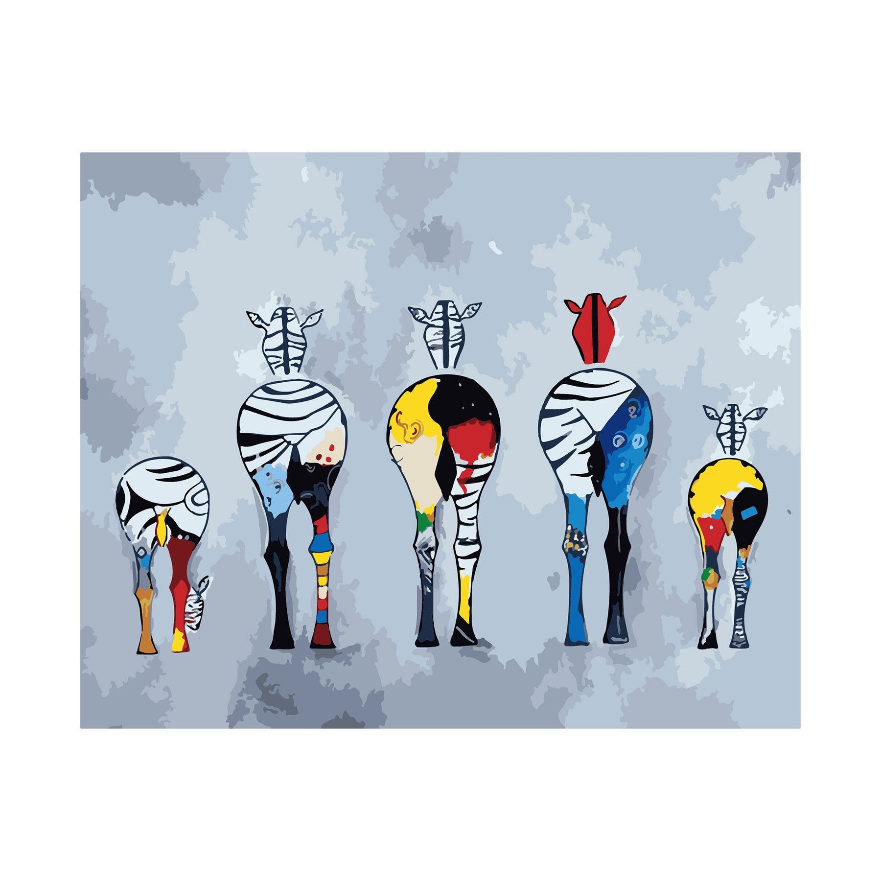 Foska Paint-by-numbers set Zebras, 40 x 50 cm