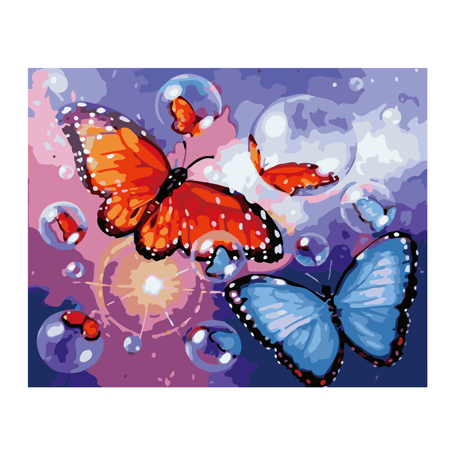 Foska Paint by Numbers Set Butterflies, 40 x 50 cm