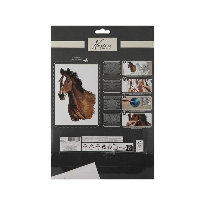 Nassau Paint by Numbers on cardboard – Horse, 33.5 x 23.8 cm