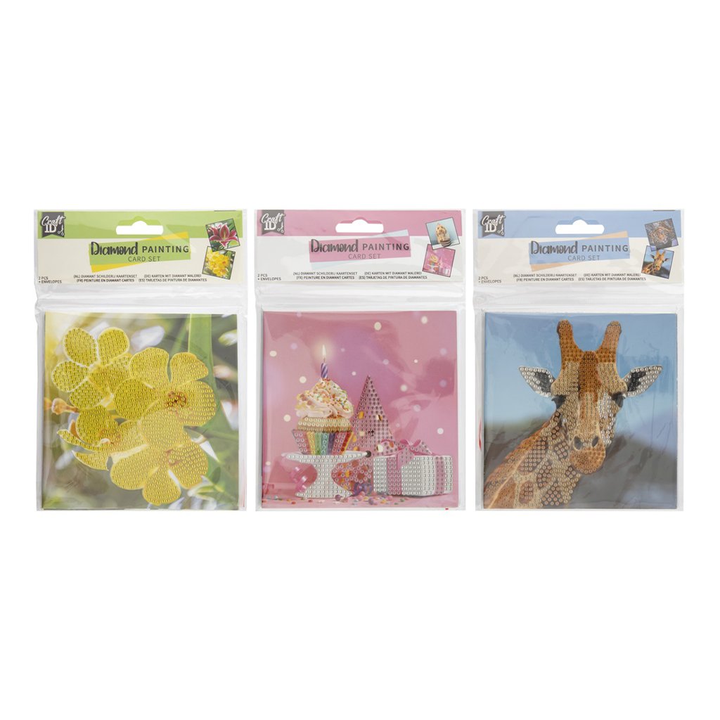 Craft ID Bead drawing cards, 13 x 13 cm, 2 pcs, assorted, pack of 96