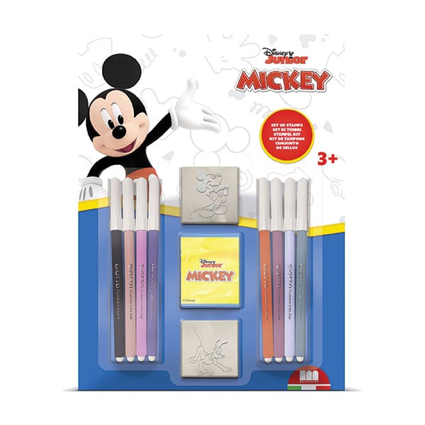 Multiprint Set Mickey Mouse, with 2 Stamps and 8 Markers