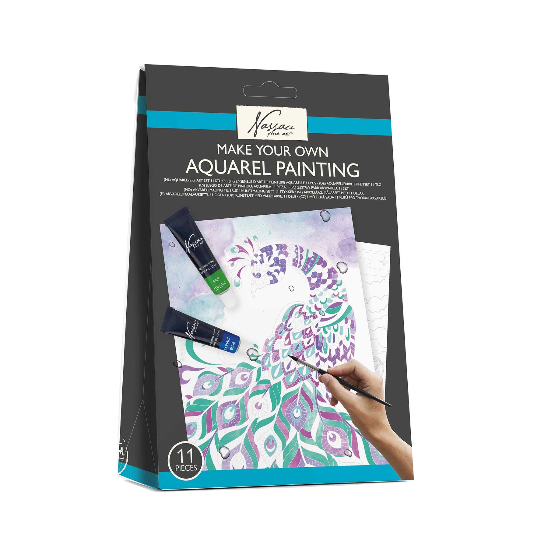 Nassau Drawing set Animals, watercolor, 11 sheets