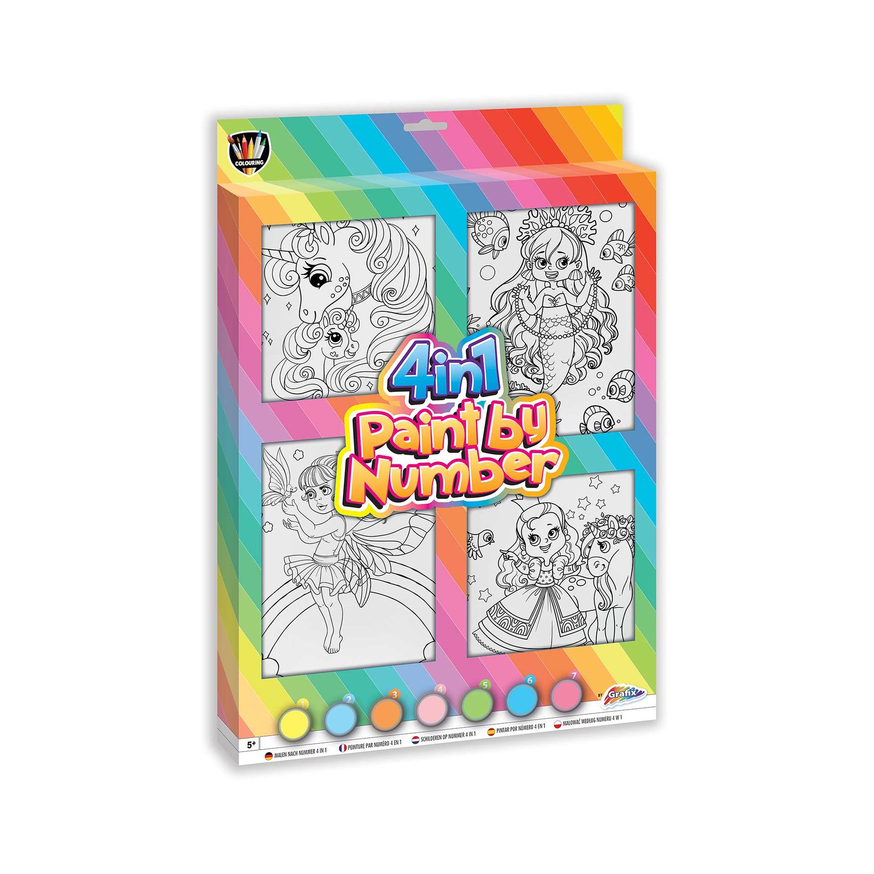 Moxy Painting by Numbers, 4 in 1, for girls