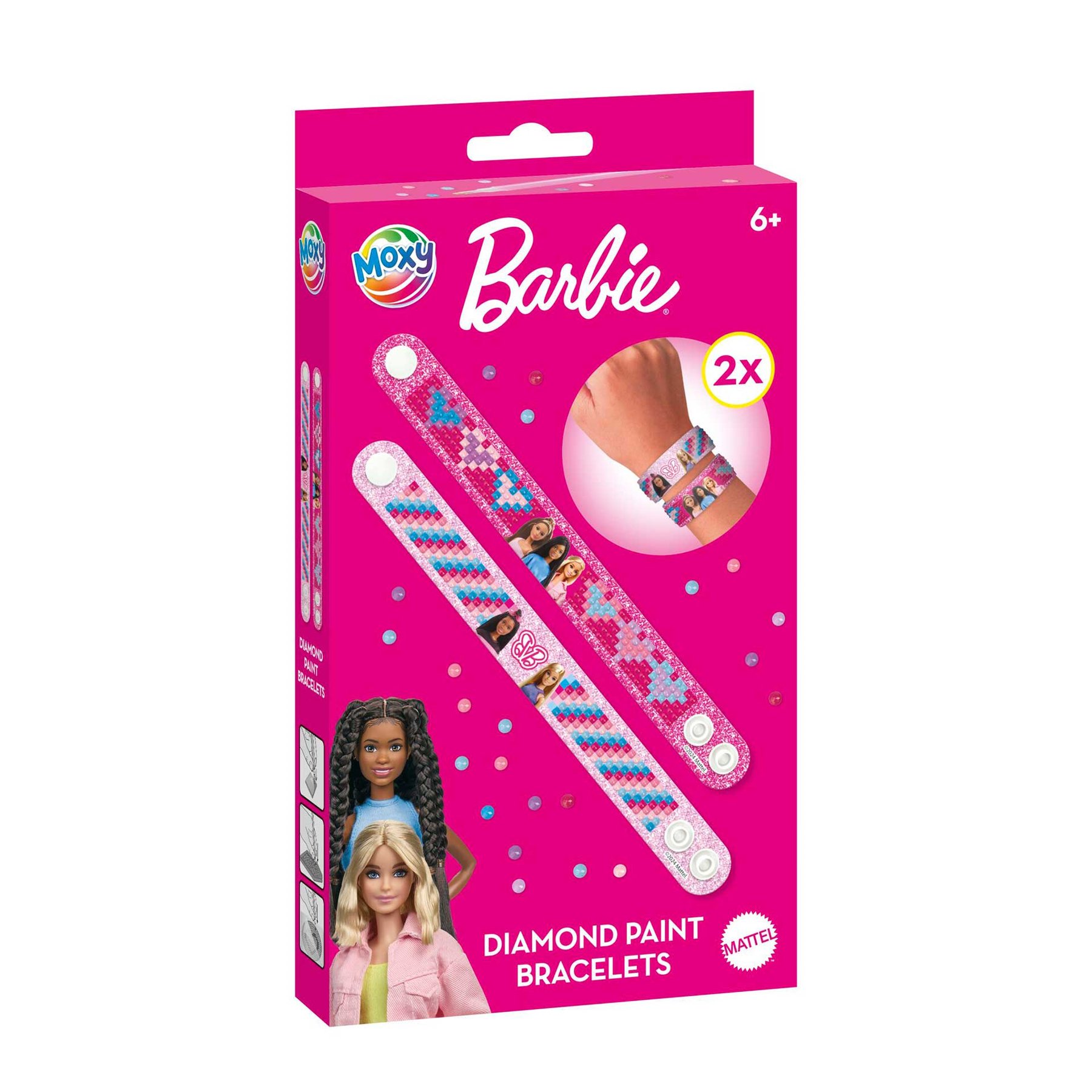Moxy Barbie Drawing Bracelets, with beads, 2 pieces