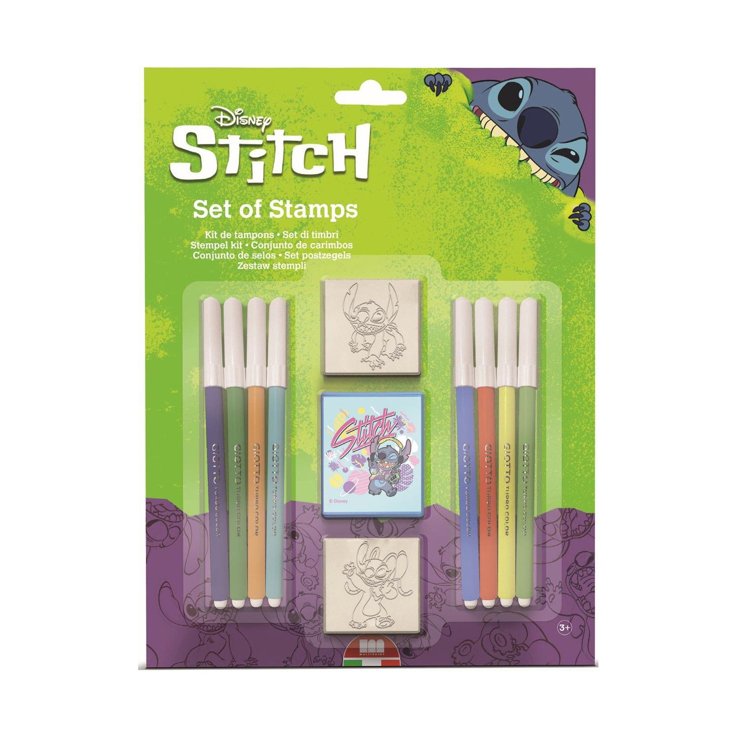 Multiprint Set Stitch, with 2 stamps and 8 markers
