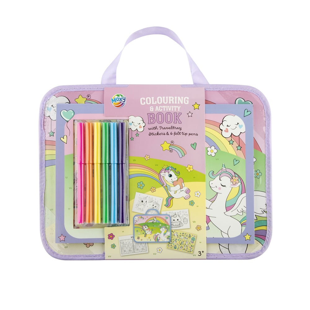 Moxy Комплект за оцветяване и дейности Еднорог, за пътуване