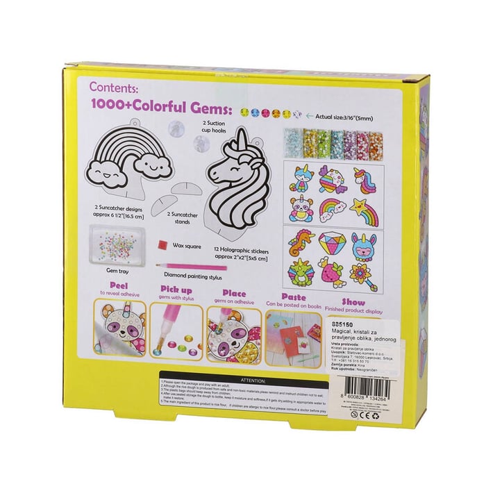 Стикери за рисуване с мъниста Ozzo, еднорог