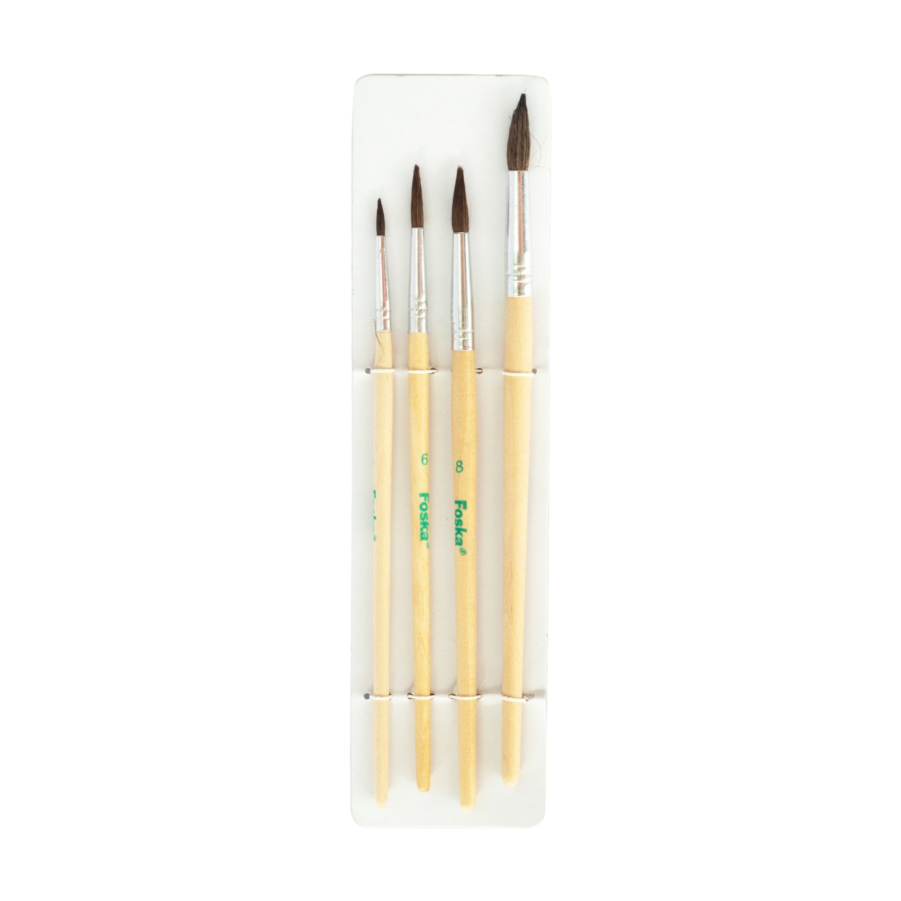 Foska Brushes, round, No.4/6/8/10