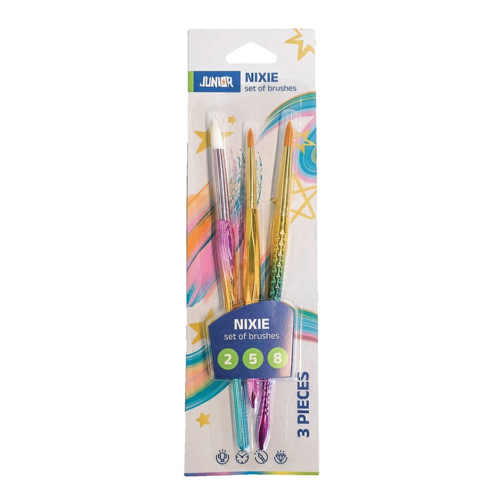Junior Nixie Paint Brush Set, round, 3 pcs
