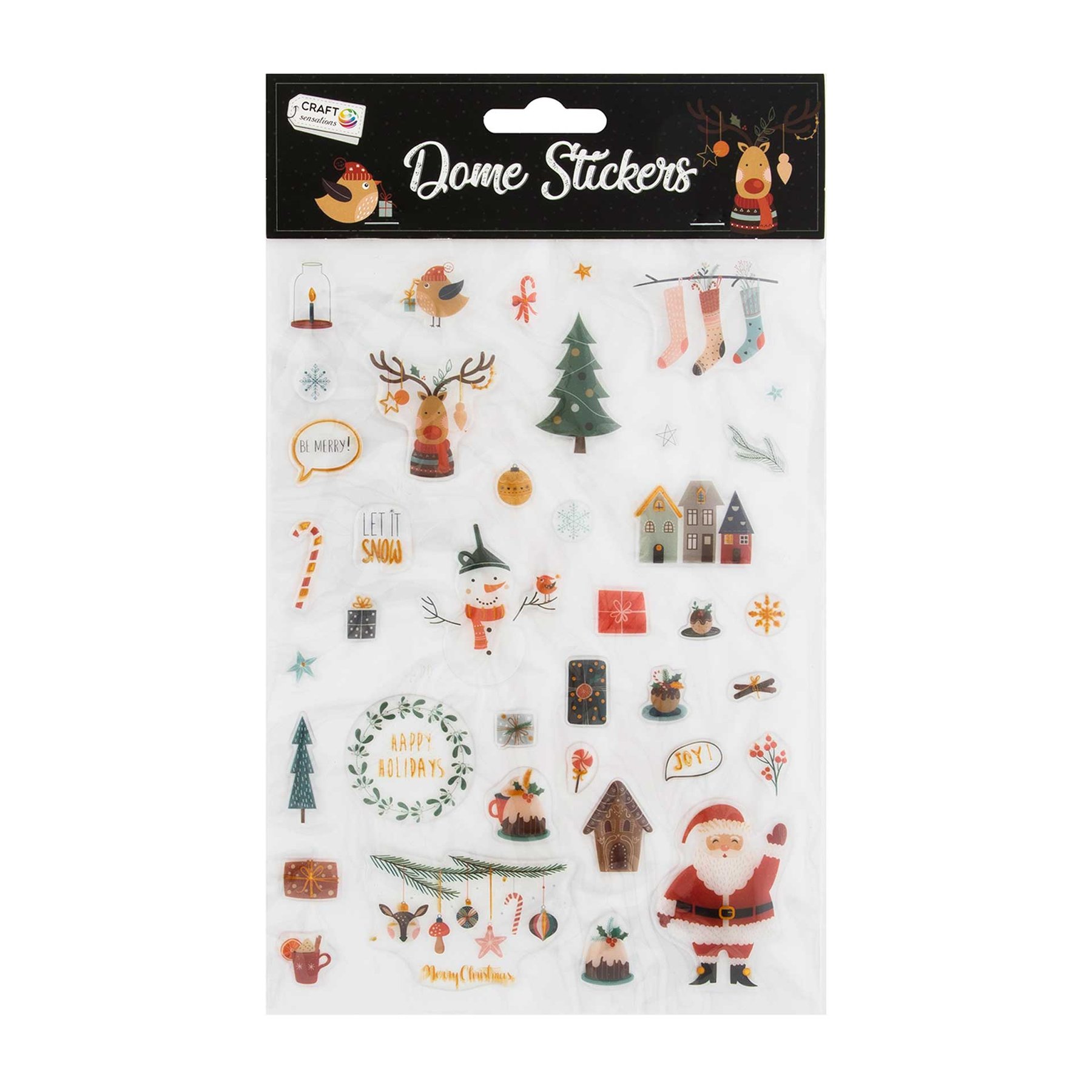 Craft ID Stickers, epoxy, Christmas motifs, red-green