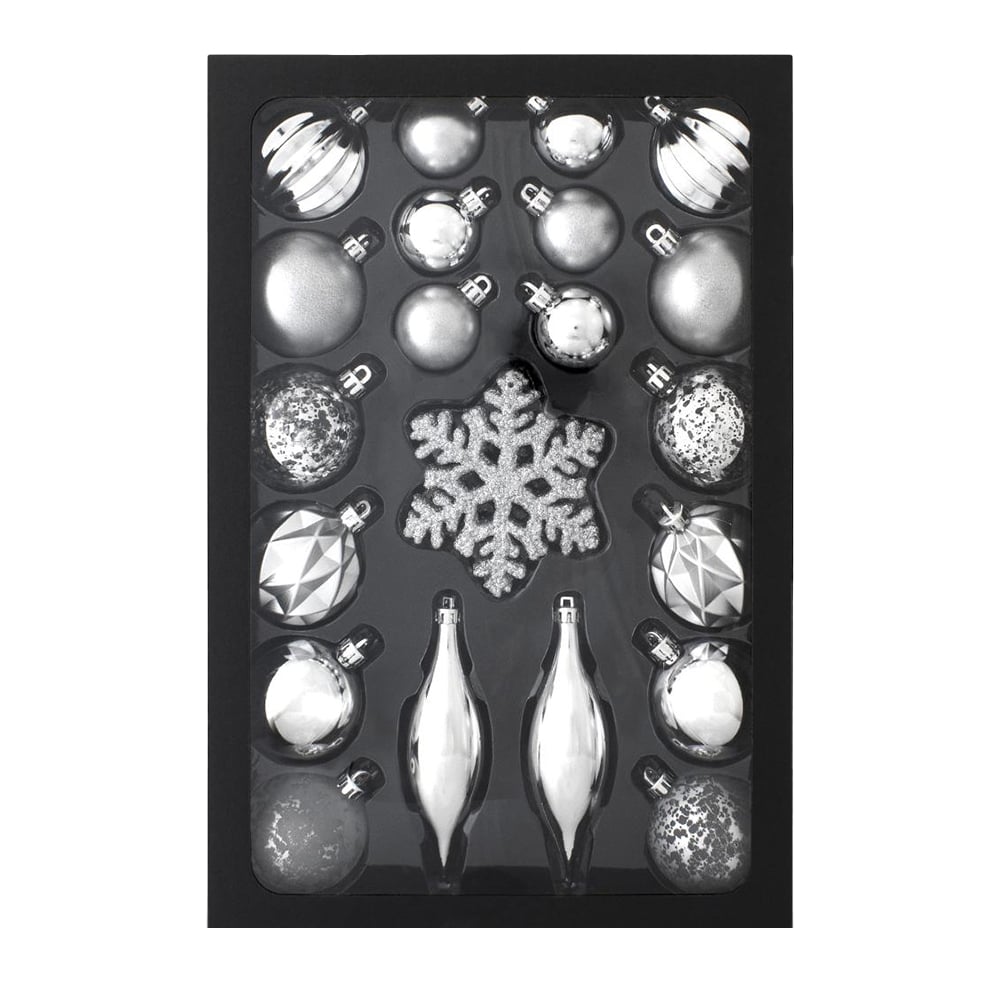 Retlux Christmas ornaments RXL 448, 25 pcs, silver